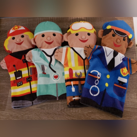EUC Melissa and Doug Jolly Helpers Hand Puppets - Picture 2 of 2